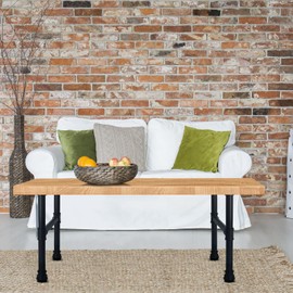 HouseAid 16 Inch Industrial Pipe Legs, Rustic Iron Legs for Custom Tables and Furniture, DIY Heavy Duty Metal Legs for Farmhouse Home Décor, Matte Black