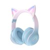 Usoun Kids Headphones,Cat Ear Led Light Bluetooth Kids Headphones with