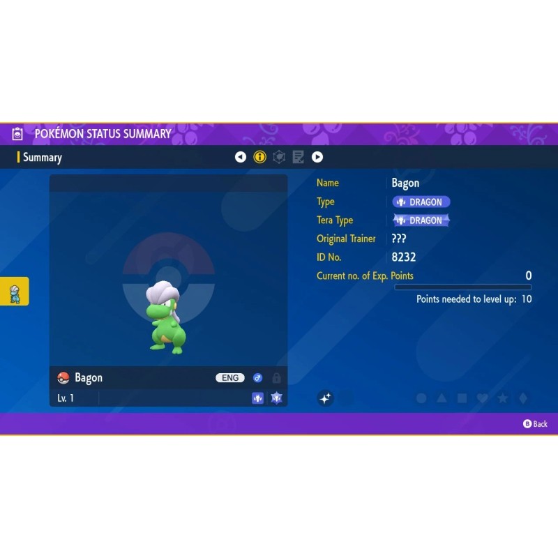 Pokémon Shiny Bagon Event UntouchedHom