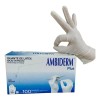 Guantes descartables Ambiderm Plus color blanco talla M de látex