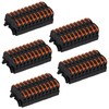MELIFE 50PCS DIN Rail Terminal Blocks Kit, Universal Compact Lever