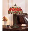 Blivuself Tiffany Lamp Dragonfly Style Stained Glass Red Lamp 12