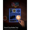 RGBDOT Couch Cup Holder Tray - Couch Organizer Caddy, Silicone