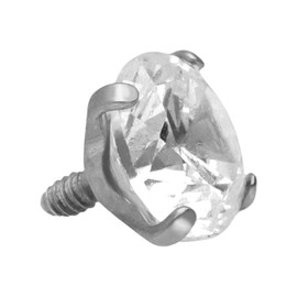 PIERCINGLINE Titanium Screw Attachment with External Thread 0.9 mm Crystal Piercing Attachment Replacement Choice of Colours and Sizes, Titanium