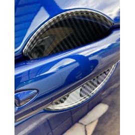 OKAYOHINN Nissan Notebook, AURA E13 Series, Door Handle Protector, Cover, Door Knob Protector, Sticker, Bowl Cover, Garnish, Prevents Scratches, Exterior Parts, ABS Resin, 4 PCS [Carbon Style] AA-WMWK