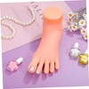Healeved Nail Art Practice Foot Model Manicure Training Aid Short