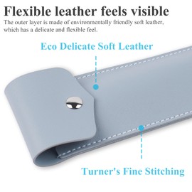 Czzmy Pen Holder Notebook, Pen Holder with Adjustable Elastic Band, Pen Loop for Diary, Notebook, Books, Tablet with One Length (1 Blue)