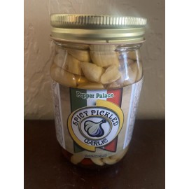 PEPPER PALACE  SPICY PICKLED GARLIC - 16 OZ JAR BUY NOW FREE SHIPPING