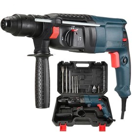 Martillo eléctrico Rotomartillo Cincelador Perforador para Concreto, 1600 W, 13 Piezas de Herramientas de Cinceles para Rotomartillo, para La Reconstrucción Del Hogar, La Decoración