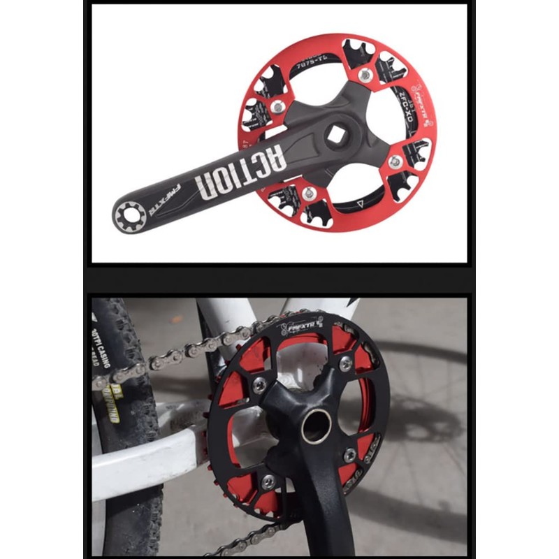 ANCLLO Mountain Bike Chainring Guard, Aluminum Alloy Easy Install Tooth