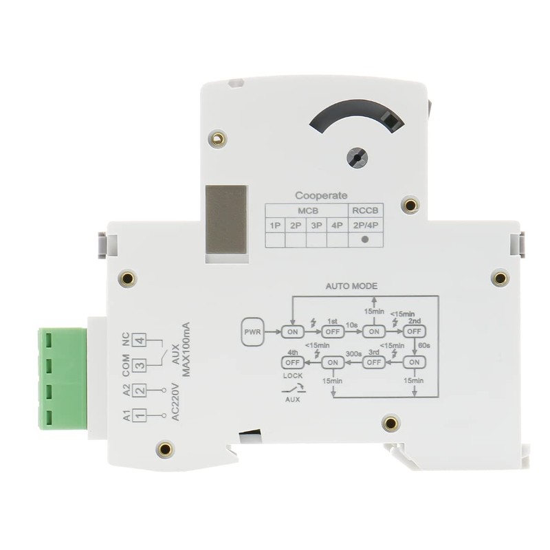 Automatic 3 Phase Auto Reconnect Differential Switch 4P 40A 30mA
