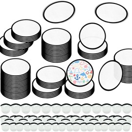 V-chen 120PCS Foldable Flying Disc Fans Set with Bags, 9.8 Inch Black Egde Fabric Beach Flying Disc for Wedding Gift Party Favors Outdoor Activity