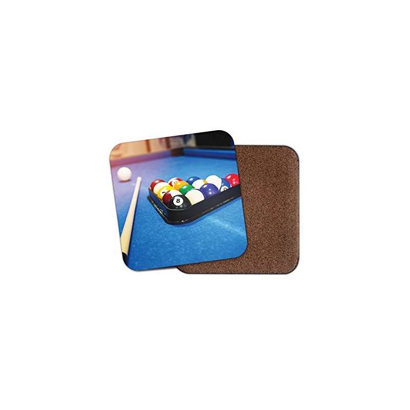 1 x Pool Table Drinks Coaster - Snooker Billiards Sports