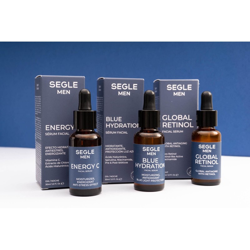 Segle | Blue Hydration Face Serum for Men | Lightly