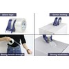 BOMEI PACK Packing Tape with Blue Dispenser Clear Packaging Tape