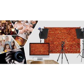 LYSMZT Brick Wall Backdrop Brick Backdrop Brick Wall Tapestry Brick Tapestry Brick backdrops for Photoshoot Brick Wall Photo Backdrop Vinyl Backdrop Fake Brick Wall 7X5FT LY-607