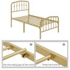 Yaheetech Twin Bed Frames Metal Platform Bed with Victorian Style