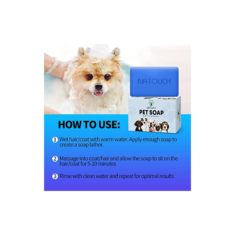 Jabn antimictico para Perros, champ para Perros contra alergias y