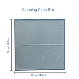 1 Pack Microfiber Glass Cleaning Cloth, 30x30 cm Lint Free, Blue, for Windows, Glasses, Mirrors, Windshields, Stainless Steel (1, Blue, Medium)