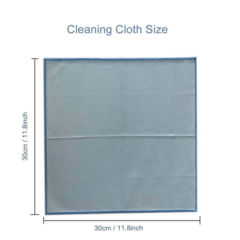 1 Pack Microfiber Glass Cleaning Cloth, 30x30 cm Lint Free,