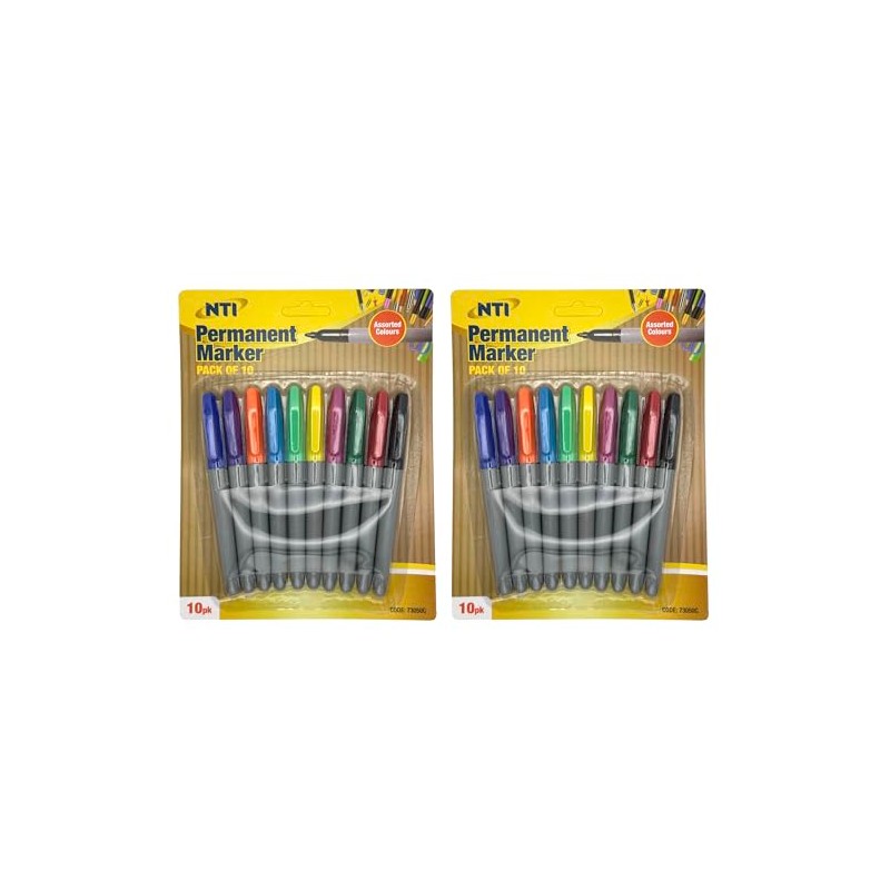 Rhapsody Fine Point Permanent Markers Assorted Colours Ink (20 Pack