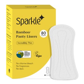 Sparkle Bamboo Incredibly Thin Panty Liners | Plant Based, Flexible & Comfortable Panty Liners for Women | Ideal for Everyday Discharge & Spotting | USDA Certified Biobased & Chlorine-Free | 80 Count