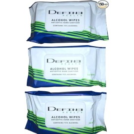 Define Health Hand Sanitizing Wipes 75% Alcohol 150 Wipes (3 Packs of 50 Wipes)