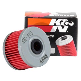 K&N Filtro de Aceite para Motocicleta Alto Rendimiento Premium Compatible con Honda ATV KN-113, Rojo