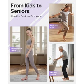 Foot Arch Trainer for Flat Feet, Plantar Fasciitis Relief &Arch Support Strengthening, Portable Arch Metatarsal Exercise Brace for Home and Gym (Pink, One Size)