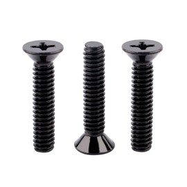 SZJIUZYD #6-32 x 3/4" Flat Head Machine Screws Countersunk Phillips Drive, 304 Stainless Steel 18-8 Coarse Thread UNC, 50 PCS Black