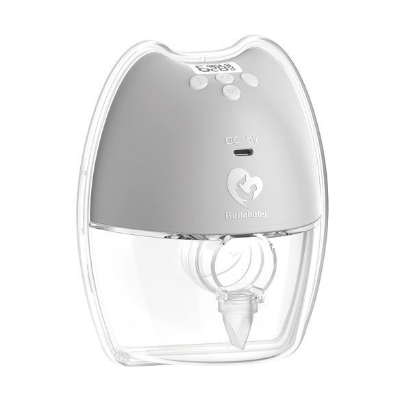 Wearable Breast Pump, Bellababy Portable Wireless Wearable Breast Pump with Touchscreen LCD Display, Rechargeable Hands Free Breast Pump Electric with 4 Modes & 9 Levels