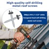 Metal Roofing Screws 300PCS10x1-1/2inch, Hex Head Sheet Metal Roof Screw