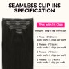 Lashey Seamless Clip in Hair Extensions Human Hair Extensions, Straight