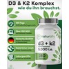 Natural Vitamin D3 K2 Tablets High Dose - 5000 IU