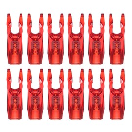 PATIKIL Archery Arrow Nocks 3.2mm ID, 12 Pack Glue on Arrow Shaft Plastic Nocks Replacement Arrows Tail Accessory for DIY Hunting Compound Bow, Red
