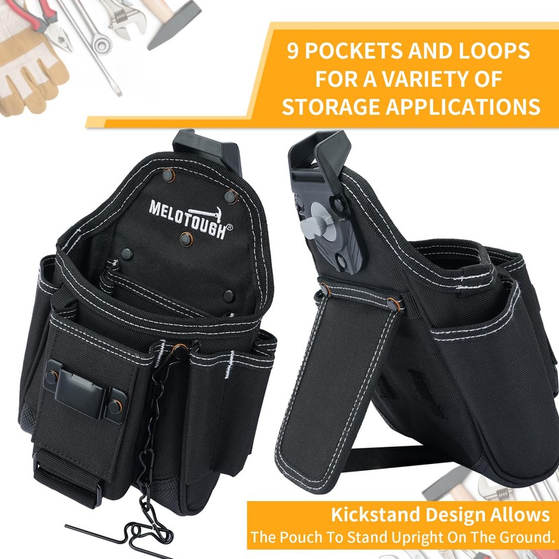 MELOTOUGH Professional Small Electrician Tool Pouch for Tool Belt Pockets