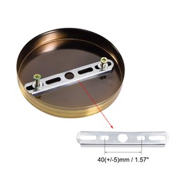uxcell Retro Light Canopy Kit Pendant Lighting Ceiling Plate 120mm 4.7Inch Gold Bronze