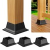 ORIGLE 4x4 Post Base 4Pcs, Internal 3.6"x3.6" Heavy Duty Powder-Coated