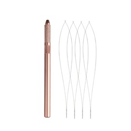 GlamorDove Hair Extension Loop Tool Pulling Hook Tool Loop Handle Threader for Hair Extensions Looper Micro Rings Loop Tool Hair Beauty Salon Accessories