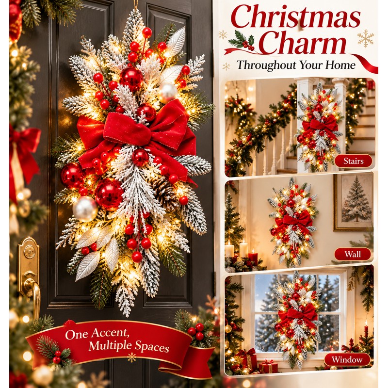 Christmas Wreath for Holiday Décor – Festive Greenery with Optional