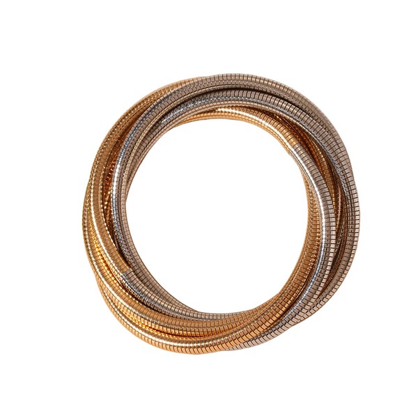 MOEEIJEW Chunky Gold Bangle Bracelets for Women 5PCS Cuffs Bracelets