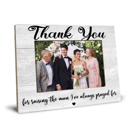 XDFVL Mother of the Groom Gifts, Wedding Gifts Photo Frame, Thank You For Raising The Man I've Always Prayed For Dish, Mother of the Groom Gift From Bride, Photo Frame 8x10