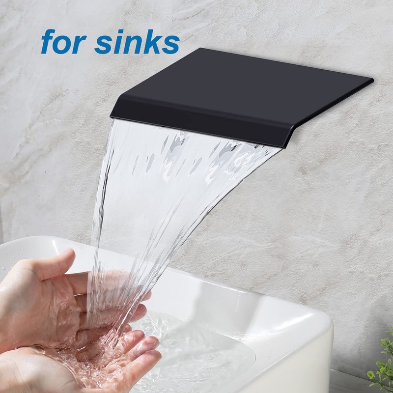 AZOS Wall Mount Tub Spout Waterfall Tub Filler Faucet for