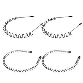 JERLITU Mens Hair Bands, Womens Fashion Headband Neutral Wave Headband, Outdoor Sports Hair Bands Simple Elastic Non-Slip Hair Accessories. (4 Pcs)