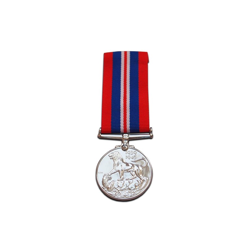 1939-45 War Medal + Defence Medal Full Size Set WW2