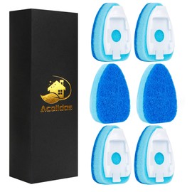 DishWand Refills Sponge 6, Dish wand Refill Replacement Sponges Heads Non Scratch Heavy Duty Dishwashing Scrub Dispensing Brush with Handle Soap Dispenser Scrubber Cleaning Tool for Kitchen Dishwasher