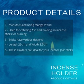 Incense Sticks Holder or Incense Burner Ash Catcher pack of 2 by SAMASIA