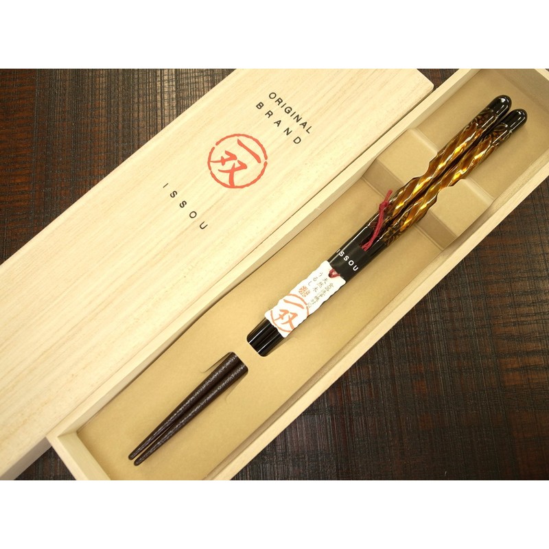 Issou, Twins of Golden Splendor Chopsticks, Men's, 9.3 inches (23.5