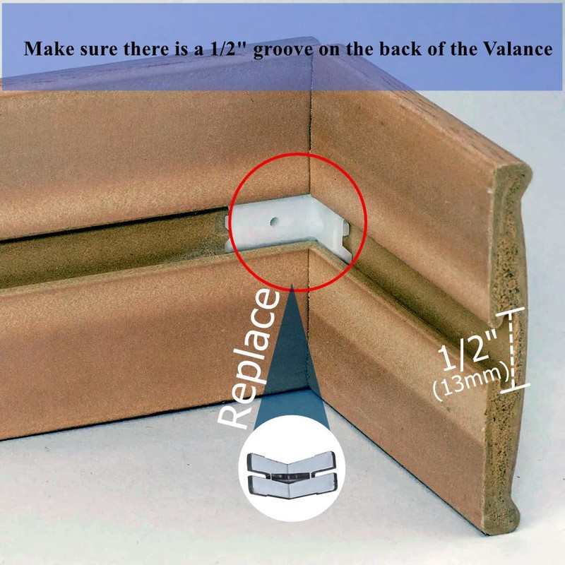 6 pcs Valance Corner for Horizontal and Venetian Blinds Hidden