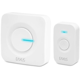 Eaxus® Wireless Doorbell, 52 Melodies, LED Display, IP56 Waterproof, for Socket, White